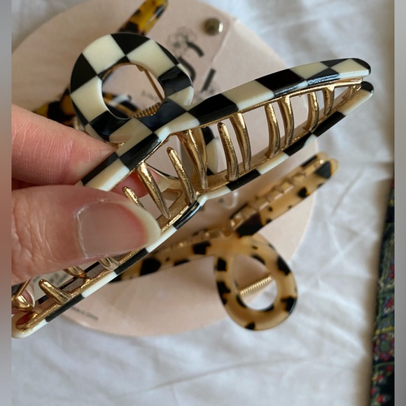 Hair accessories 3 Hair Clips hair styling clips 2 mini Scarfs polkadot paisley - Picture 5 of 10